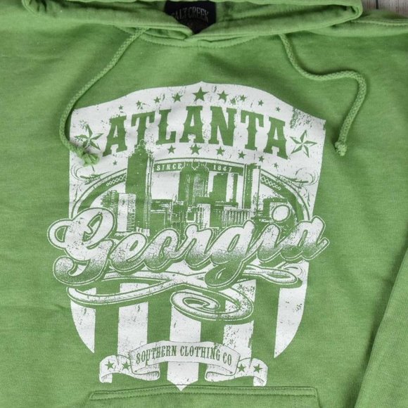 Salt Creek Atlanta Georgia Skyline Like New Graphic Destination Hoodie - Picture 2 of 3